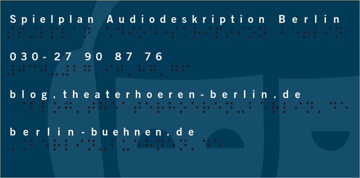 Flyer des berliner spielplan audiodeskription